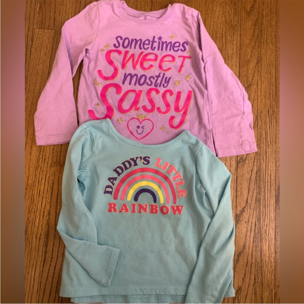 (2) 2T long sleeve shirts